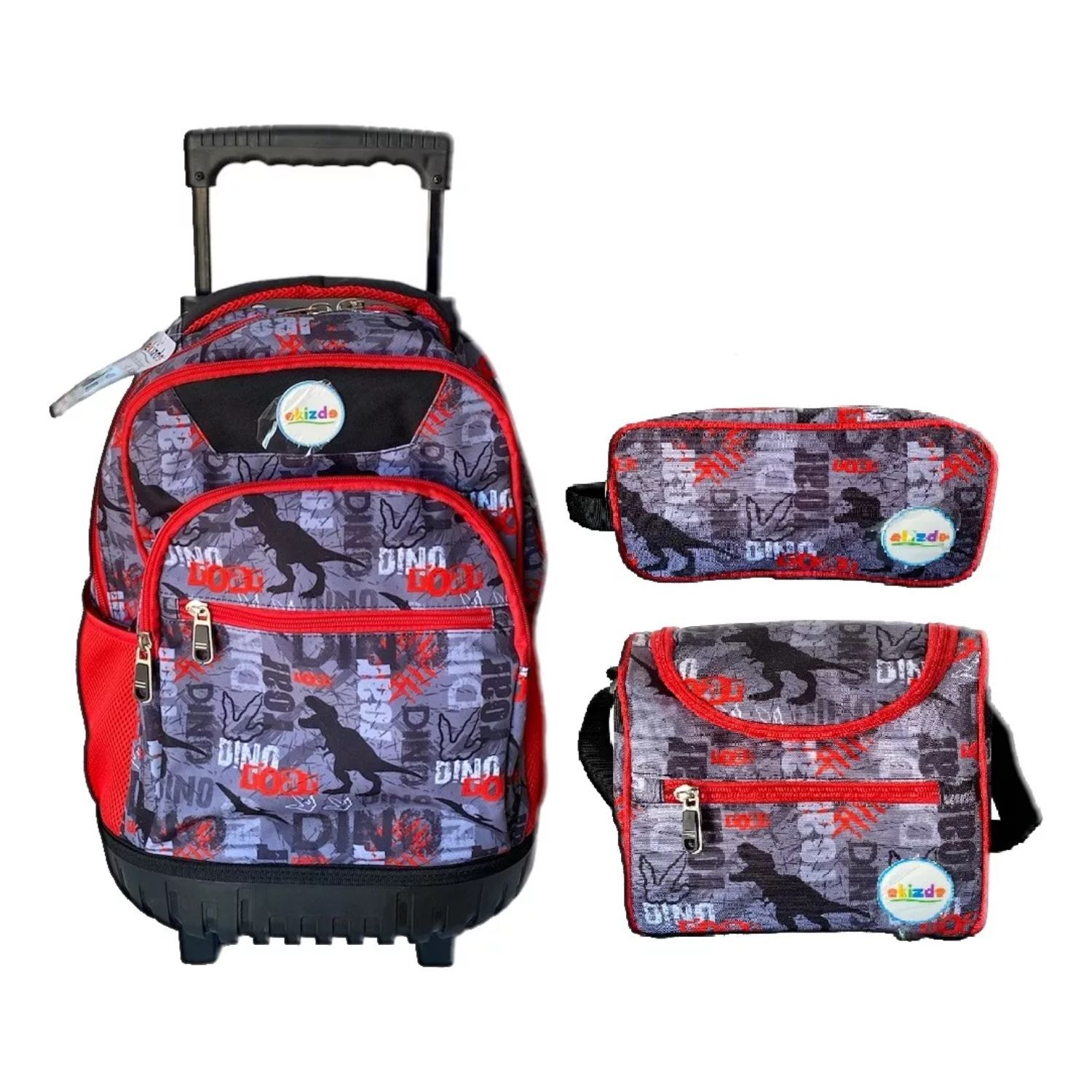 Pack 3 Piezas Dinosaurio Escolar Mochila Lonchera Estuche image number 0.0
