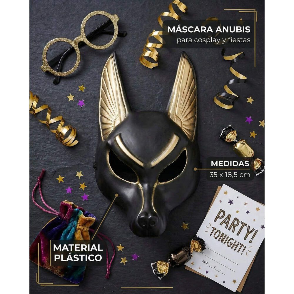 Accesorio Cosplay Mascara Anubis Egipto image number 7.0
