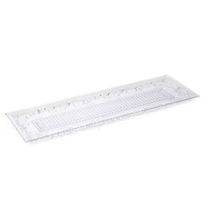 Bandeja Rectangular Crystal 15x46 Cm Transparente