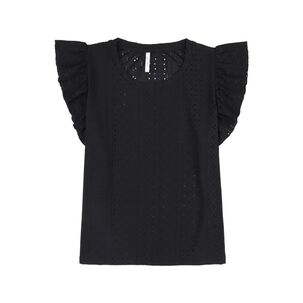 Polera Brodery Manga Corta Cuello Redondo Mujer Geeps