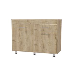 Mueble Base 3 Puertas 1 Cajon Mealmina Fm-008c - Cafe Claro
