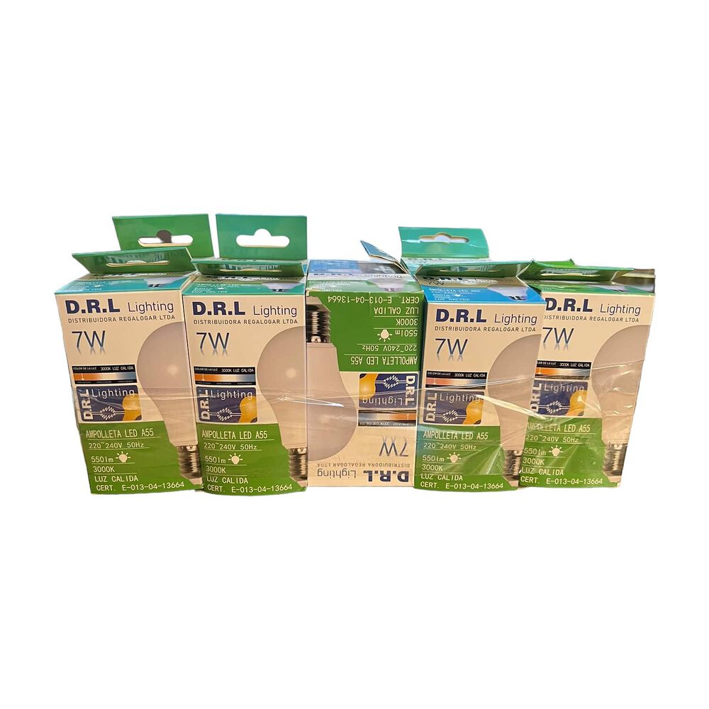 Pack X 10 Ampolletas Led A55 | 7w E27 Luz Blanca image number 3.0