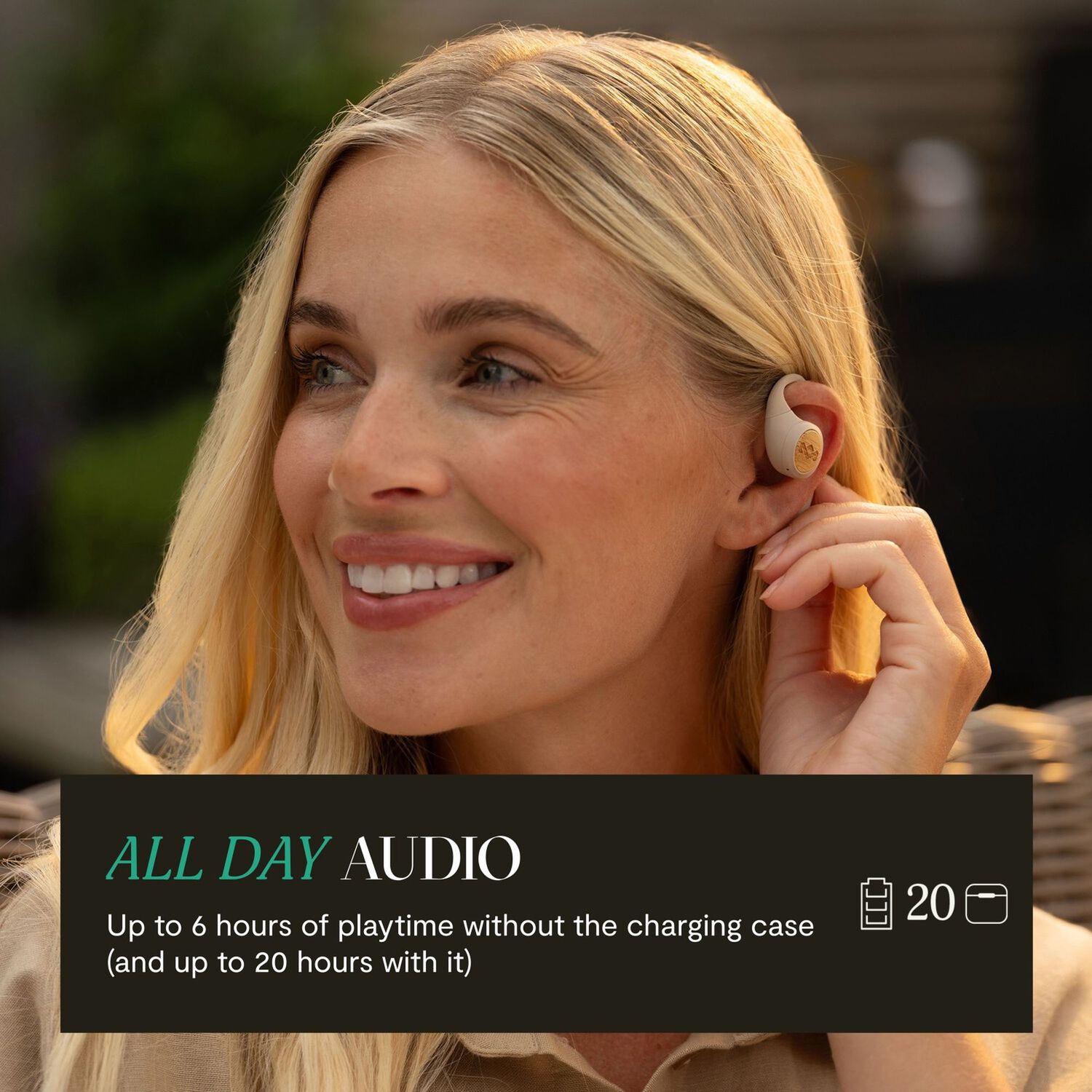 Aud&iacute;fonos Bluetooth Open-ear Liberate Tw Cream Marley image number 5.0