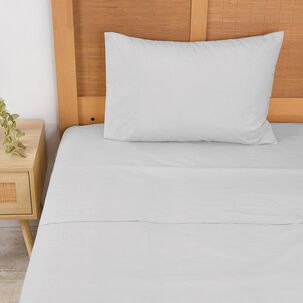 Sabana 144 Hilos Lisas 1.5 Plazas Gris