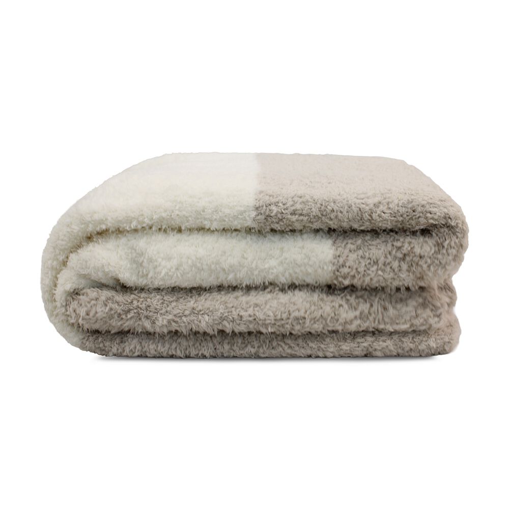 Manta De Franela Nautica 127x152 Fluffy Suavidad Superior Taupe image number 2.0