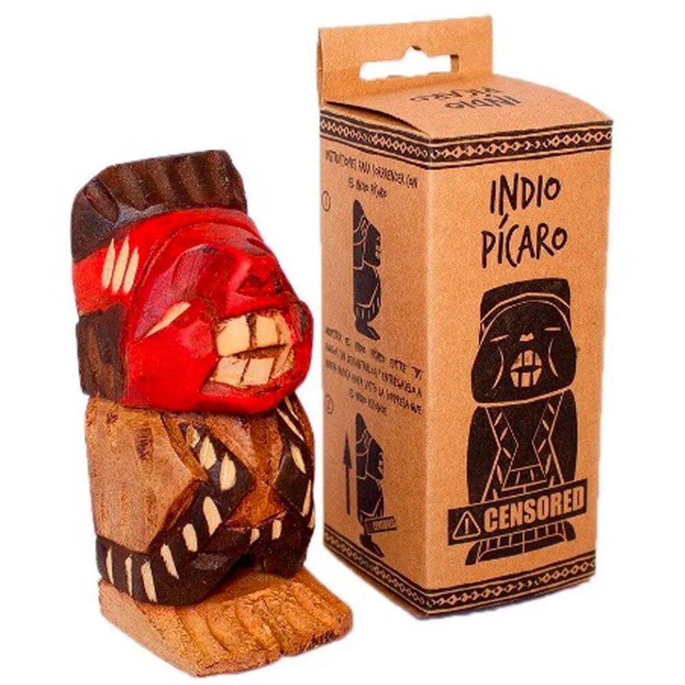 Indio P&iacute;caro De Madera Con Caja image number 0.0