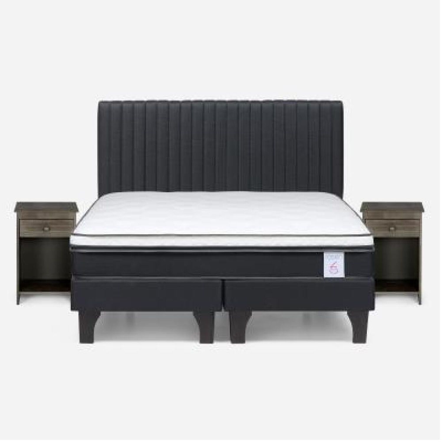 Cama Europea Rosen New Style 6 / 2 Plazas / Base Dividida + Set De Maderas image number 8.0