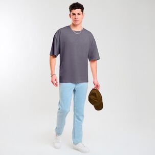 Polera Oversize Manga Corta Cuello Redondo Hombre Skuad