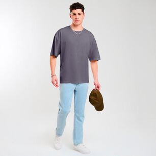 Polera Oversize Manga Corta Cuello Redondo Hombre Skuad