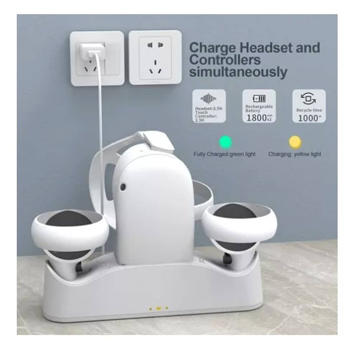 Base Dock De Carga 3 En 1 Para Oculus Quest 2 Firme image number 0.0