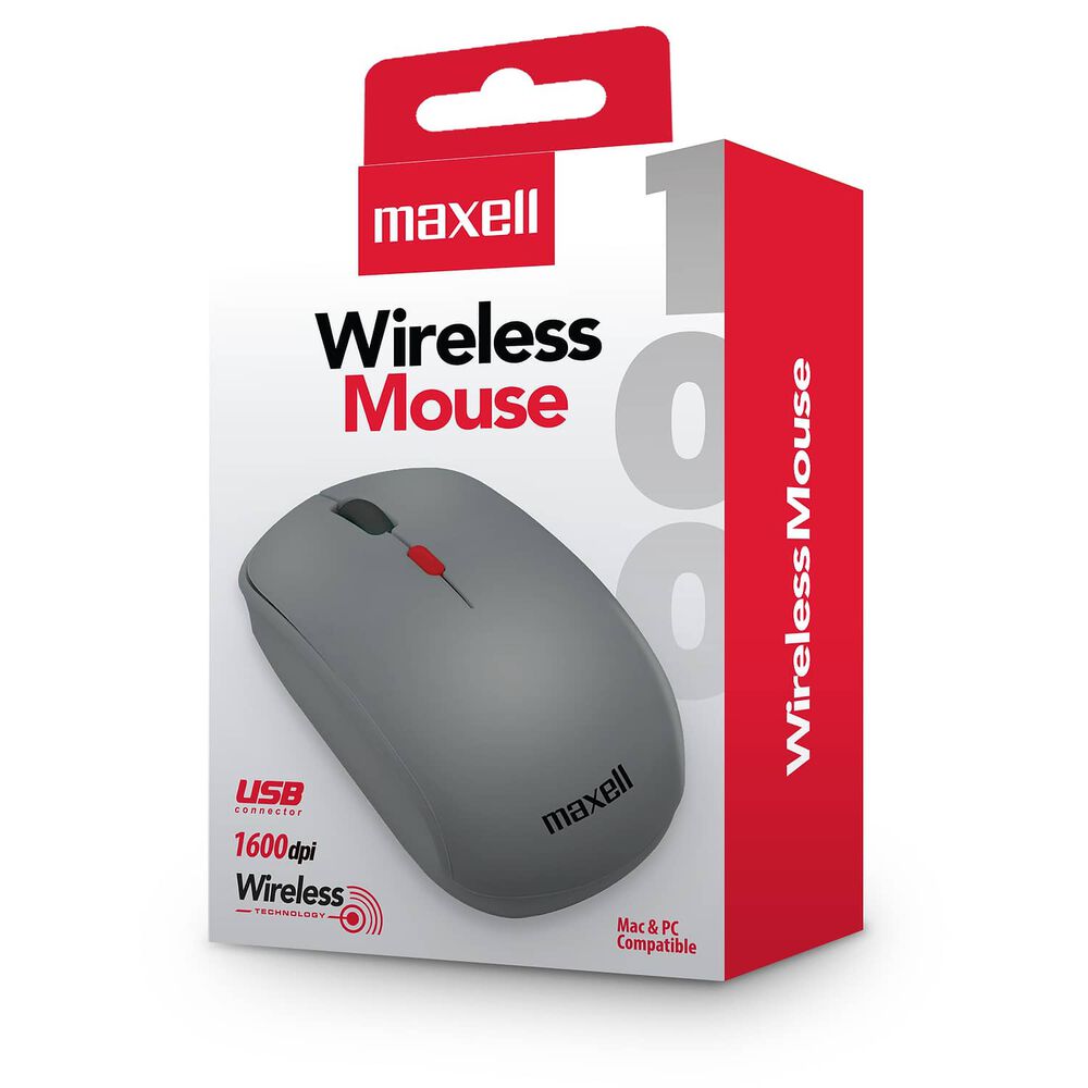 Mouse Inal&aacute;mbrico Maxell 1200 Dpi Mowl-100 Gris image number 2.0