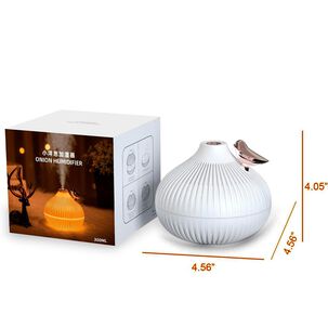 Humidificador Redondo Blanco Con P&aacute;jaro Rosa Y Luz Led 300 Ml