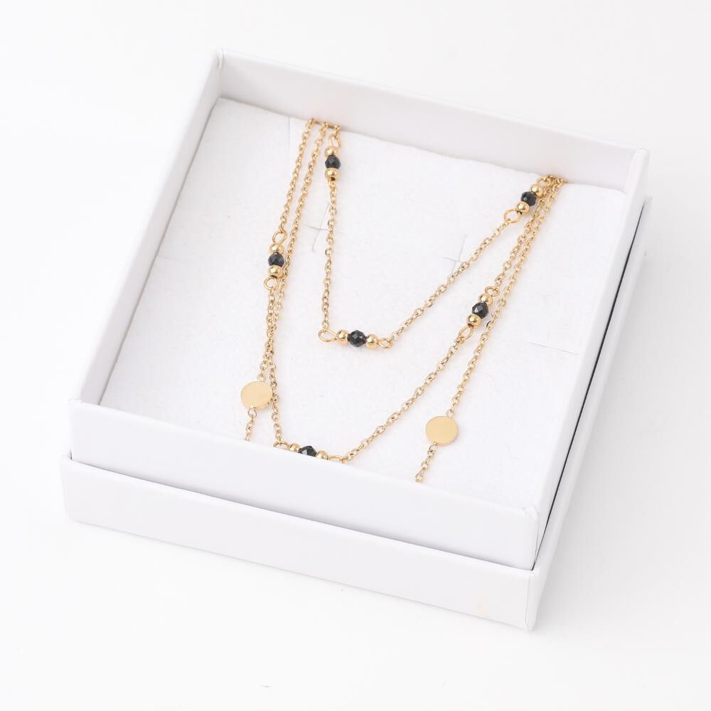 Collar Doble 19v69 Italia Dorado Mujer Stne171 image number 2.0