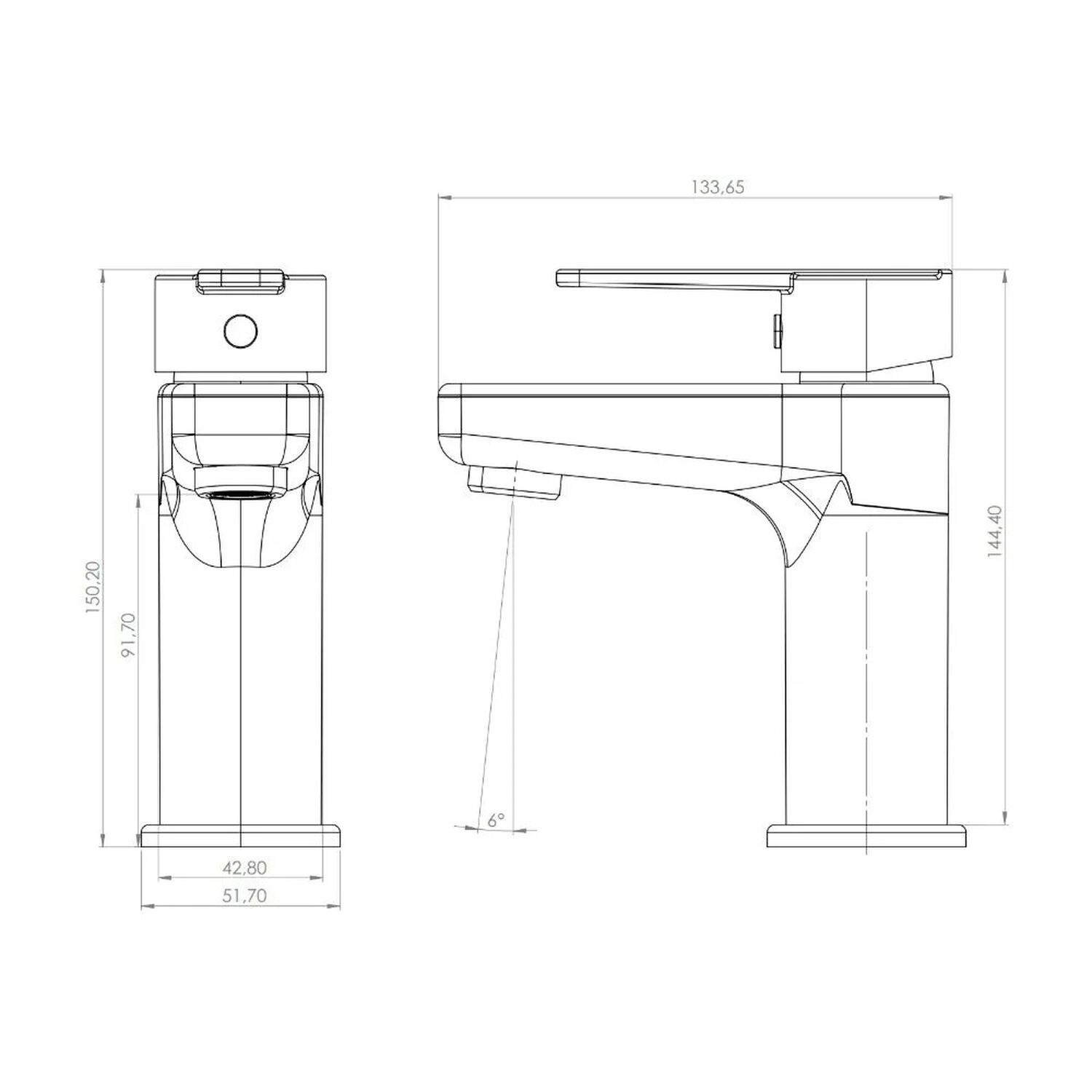Monomando Llave Grifo Lavatorio Modelo High Dallas Marca Pmb image number 3.0