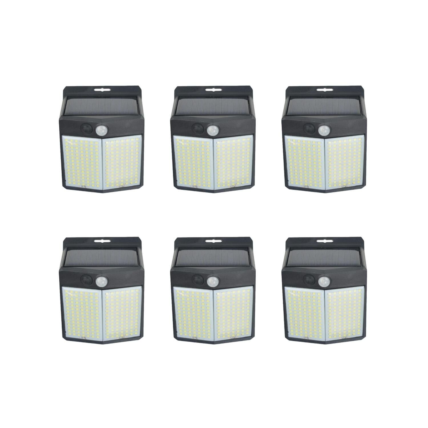 Pack 6 Aplique 196 Led Solar Contra Agua image number 0.0
