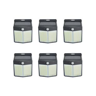 Pack 6 Aplique 196 Led Solar Contra Agua