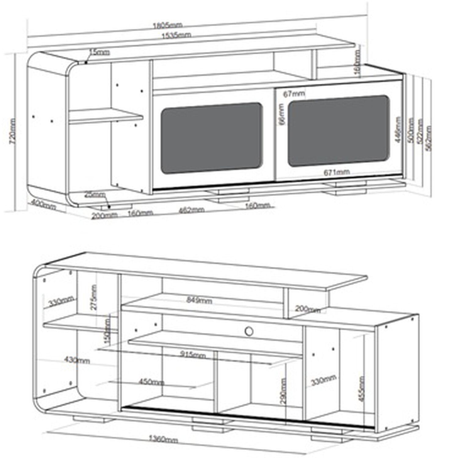Rack Tv Riviera Color Miel 75" (72 X 40 X 180, 5 Cm) image number 1.0
