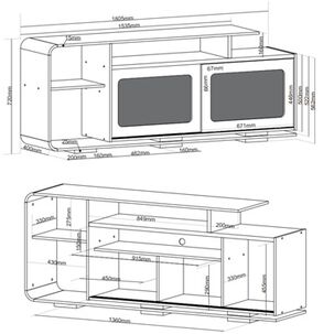 Rack Tv Riviera Color Miel 75" (72 X 40 X 180, 5 Cm)