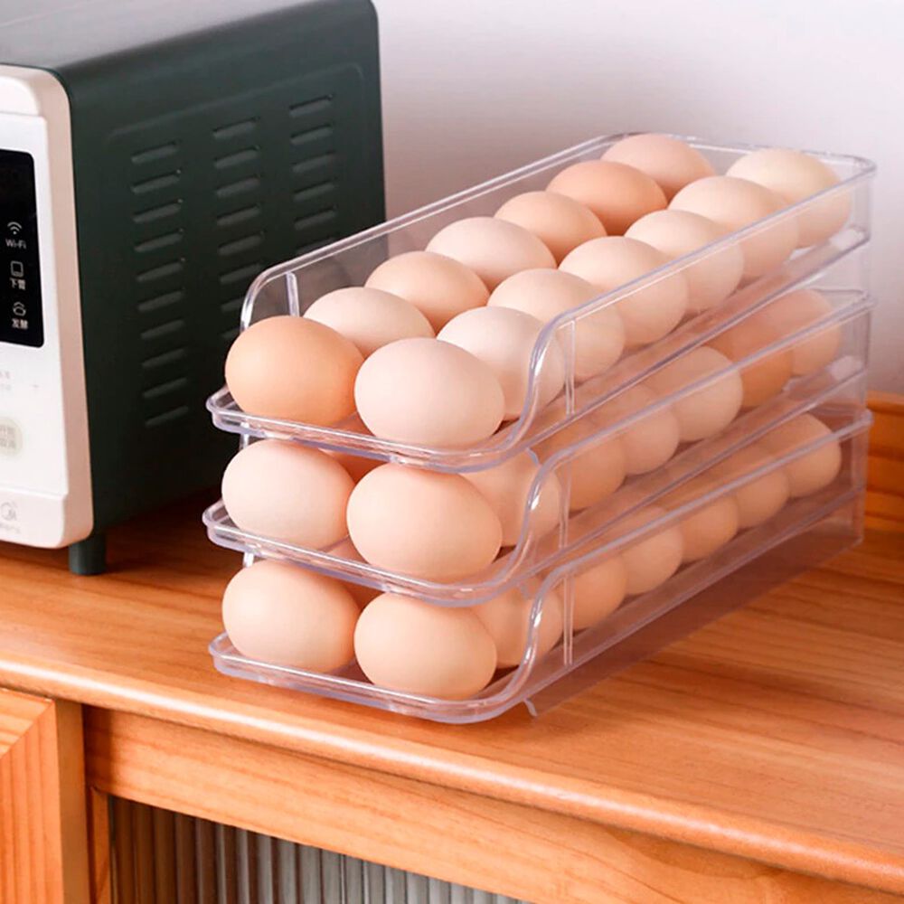 Estante Organizador 28 Huevos Doble Fila De 2 Niveles Para Cocina image number 4.0