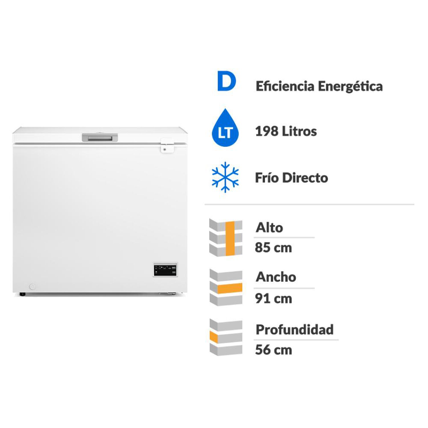 Freezer Horizontal Mademsa M200di / Fr&iacute;o Directo / 198 Litros / D image number 1.0
