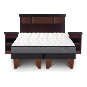 Cama Europea Cic Anatomic / 2 Plazas / Base Dividida + Set De Maderas