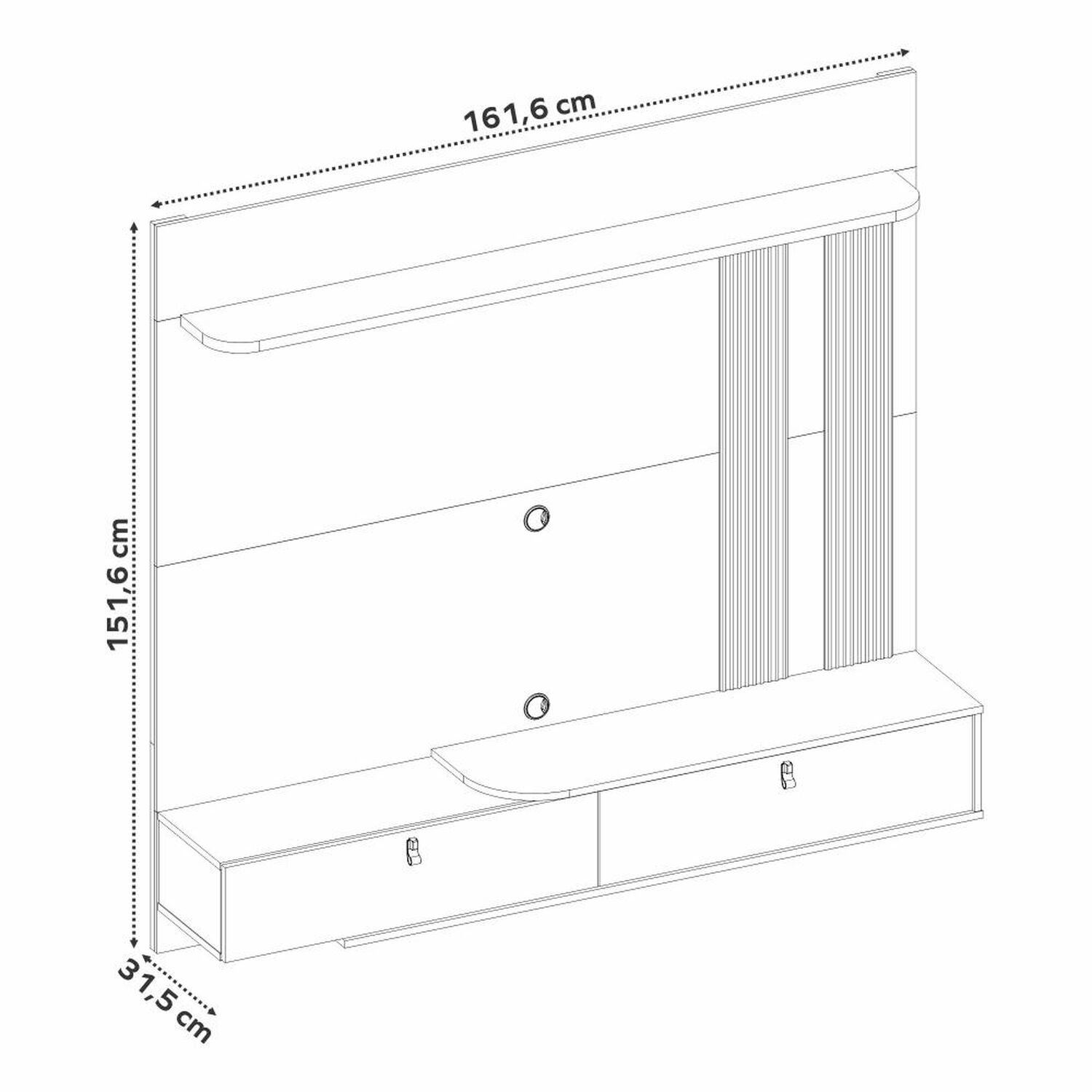 Panel Tv Home Mobili Liora / 2 image number 3.0