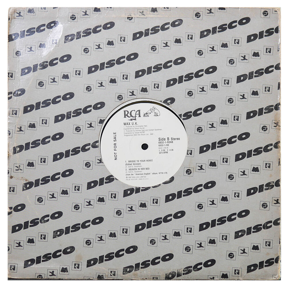 Wax - Bridge To Your Heart | 12" Maxi Single Usado image number 1.0