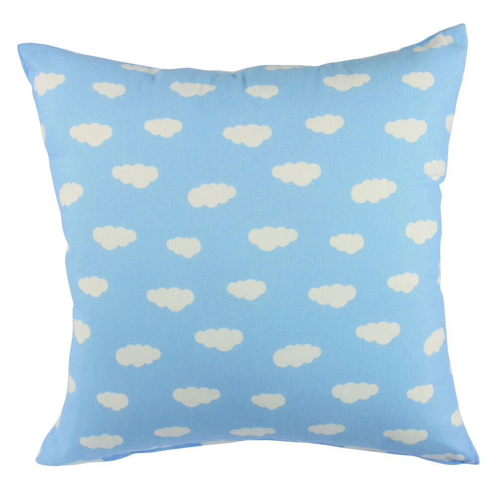 Set 2 Cojines Lona Estampada Nube Azul 50x50 image number 1.0