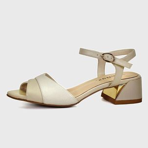 Sandalia Cuero Maur Crema