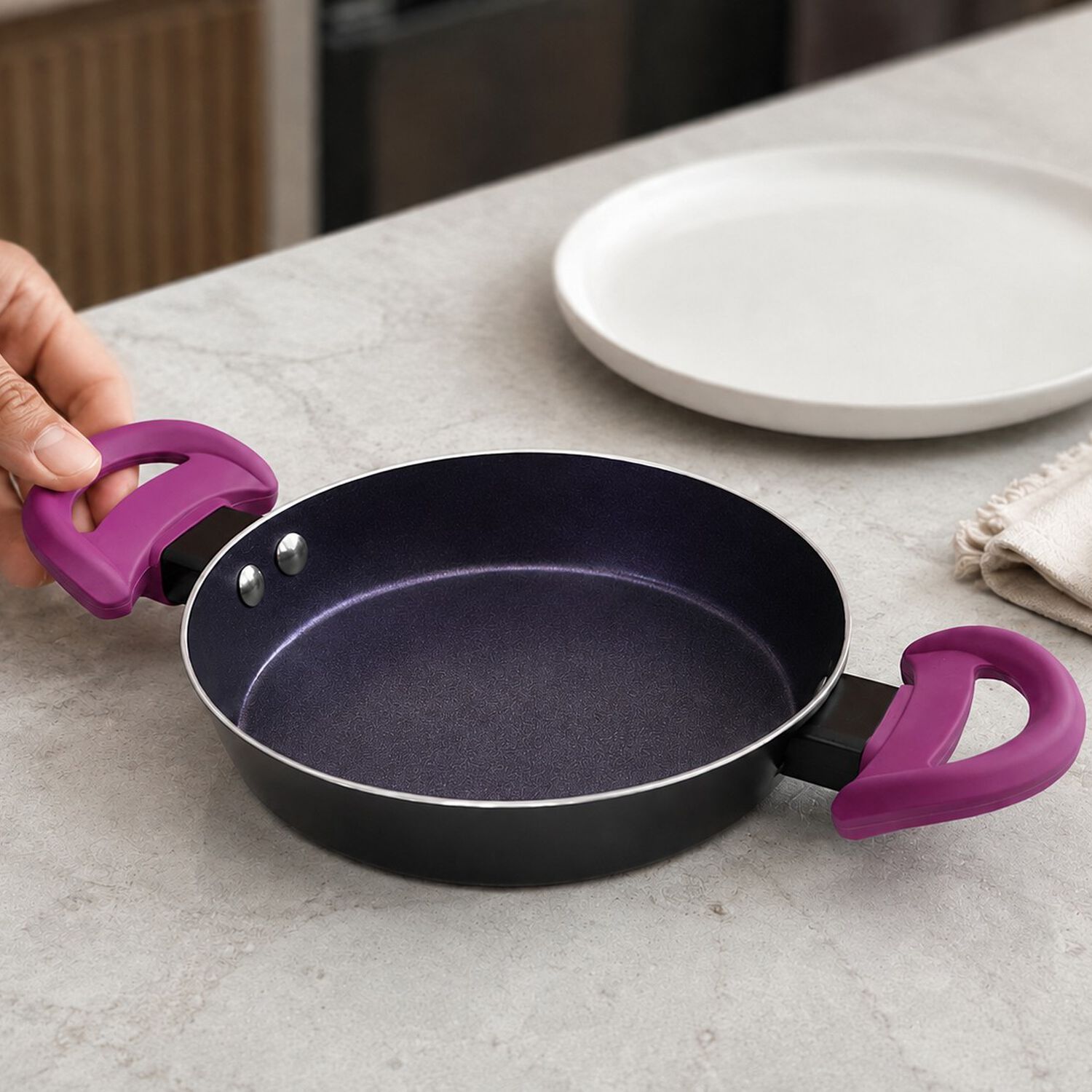 Paila Antiadherente De Aluminio 16cm Modelo Cherry Marca Vitta image number 7.0