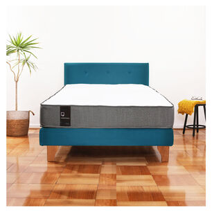 Cama Europea Zen Best 1.5 Plaza Tela Velvet Azul Petroleo + Respaldo
