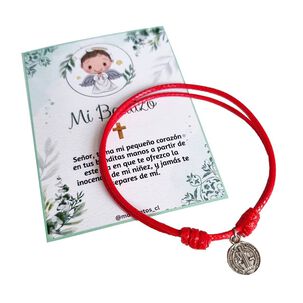 Recuerdos Bautizo Encintados 12 Pulseras Bautismo + Tarjetas