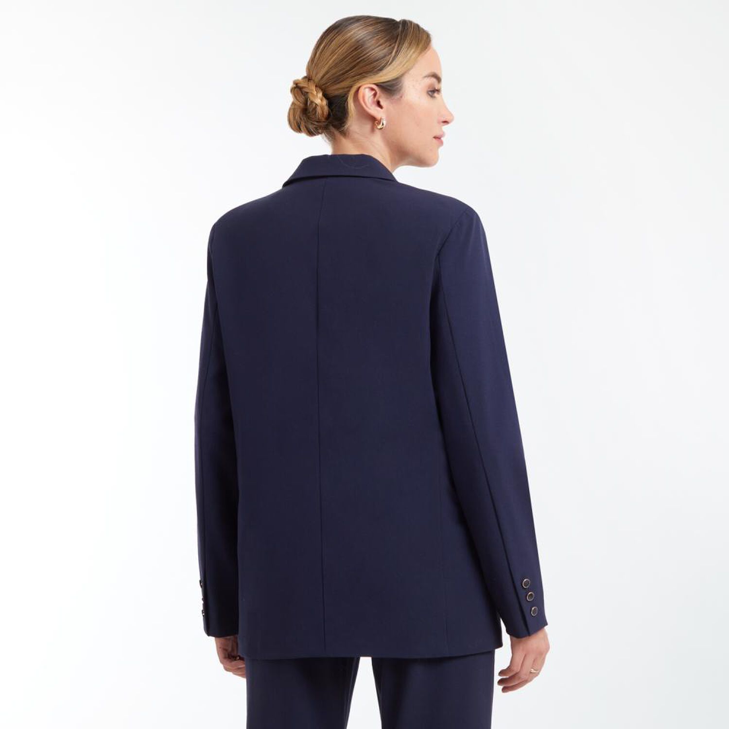 Blazer B&aacute;sico Liso Regular Mujer Lesage image number 3.0