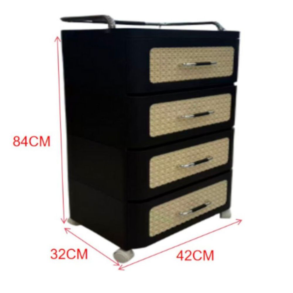 Caj&oacute;n Multiusos De Pl&aacute;stico De 4 Niveles Con Ruedas image number 2.0