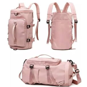 Bolso De Viaje Impermeable Mochila Multiusos Hombro Gimnasio Rosa