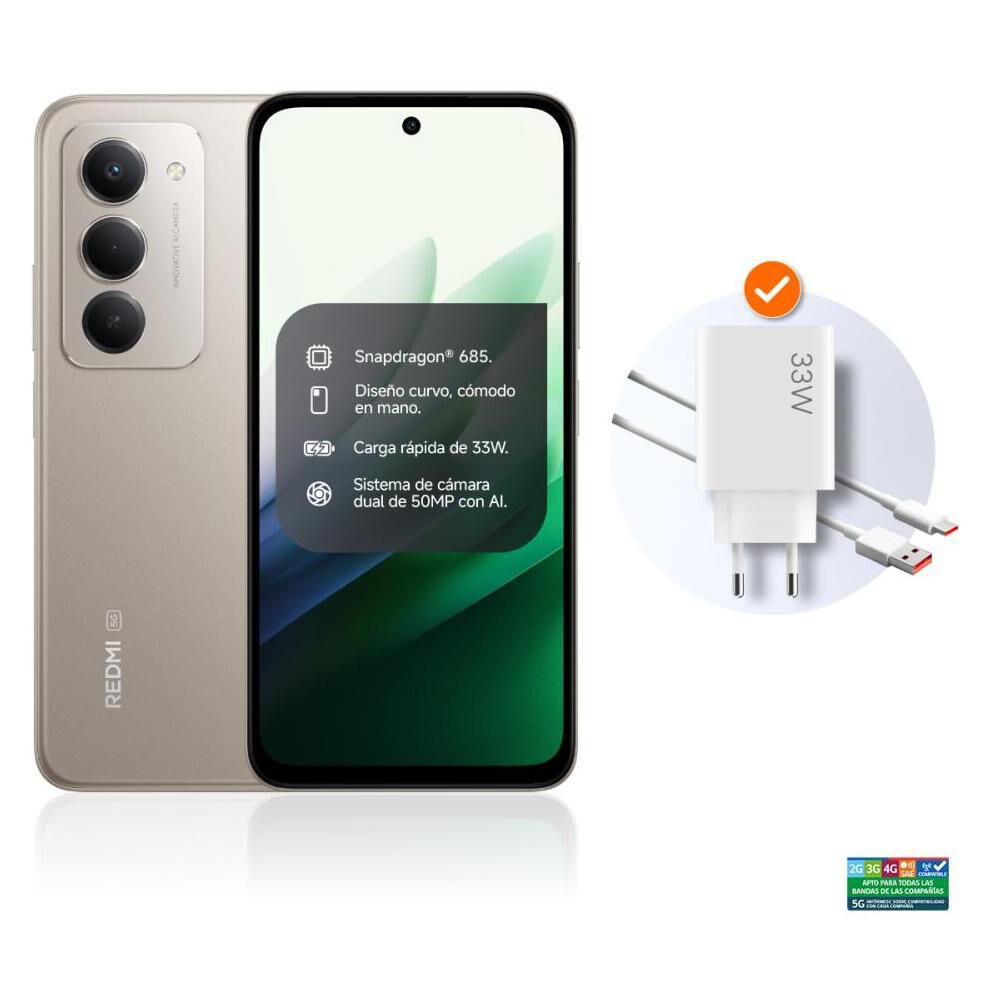 Smartphone Xiaomi Redmi 15 / 5G / 256 GB / Gris / Liberado