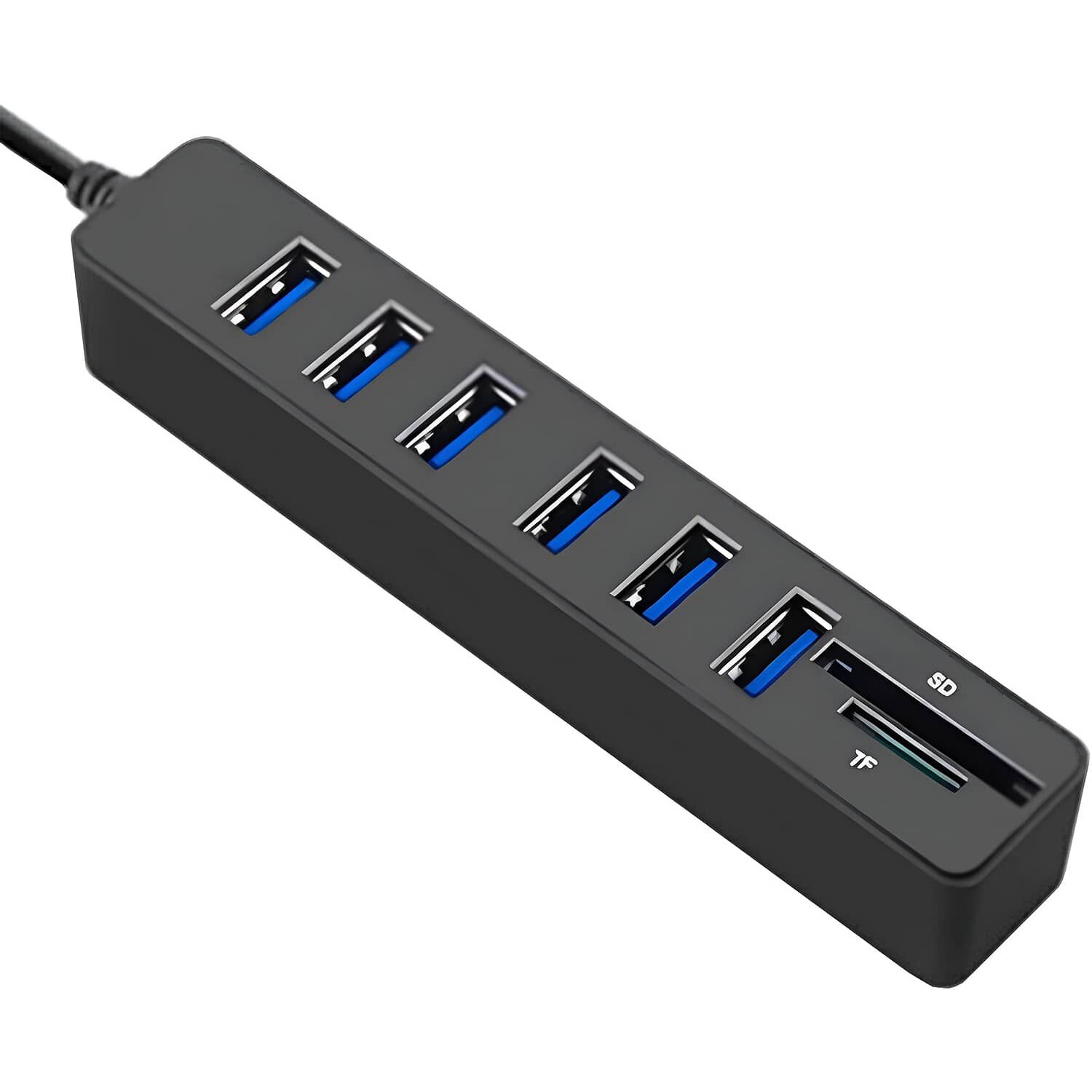 Hub 6 Entradas Usb Y Tarjeta Sd image number 1.0