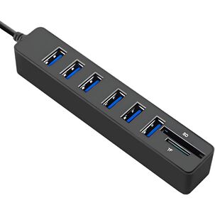 Hub 6 Entradas Usb Y Tarjeta Sd