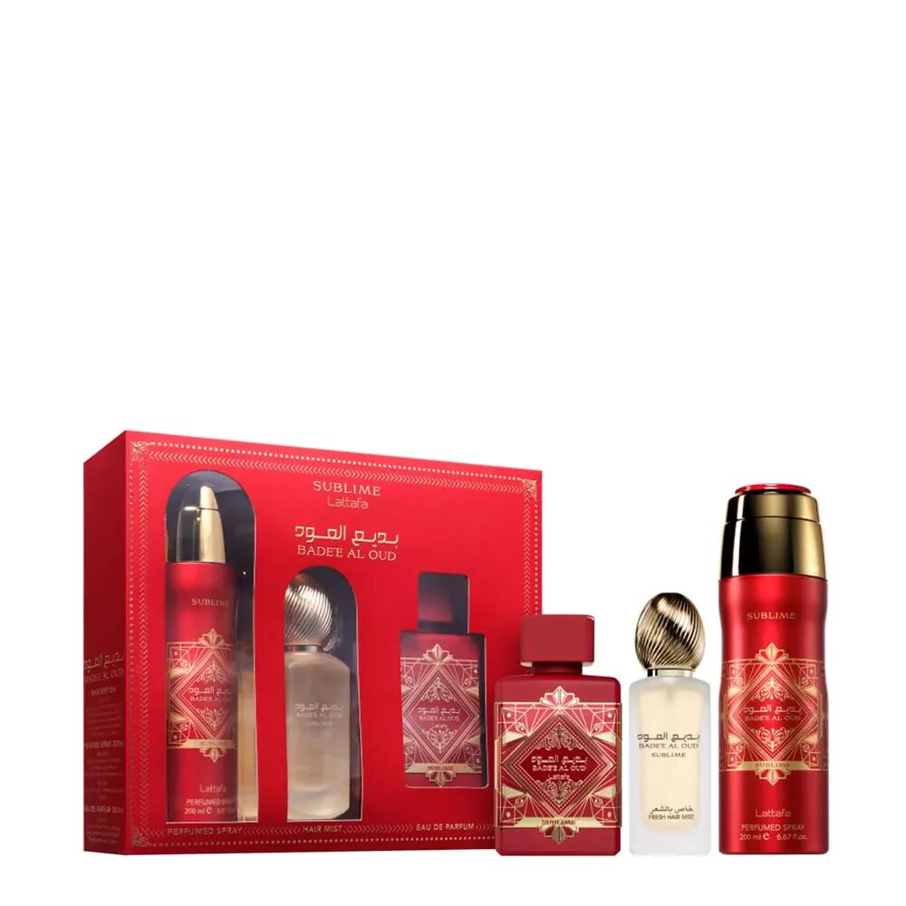 Lattafa Badee Al Oud Sublime Edp 100ml+hair Mist 50ml+deo 200ml image number 1.0