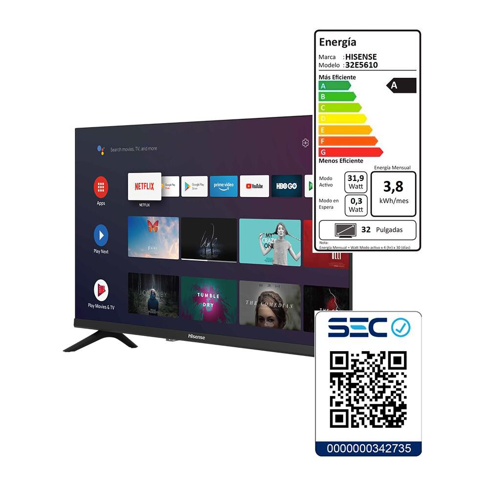 Led 32" Hisense 32E5610 / HD / Smart TV image number 5.0