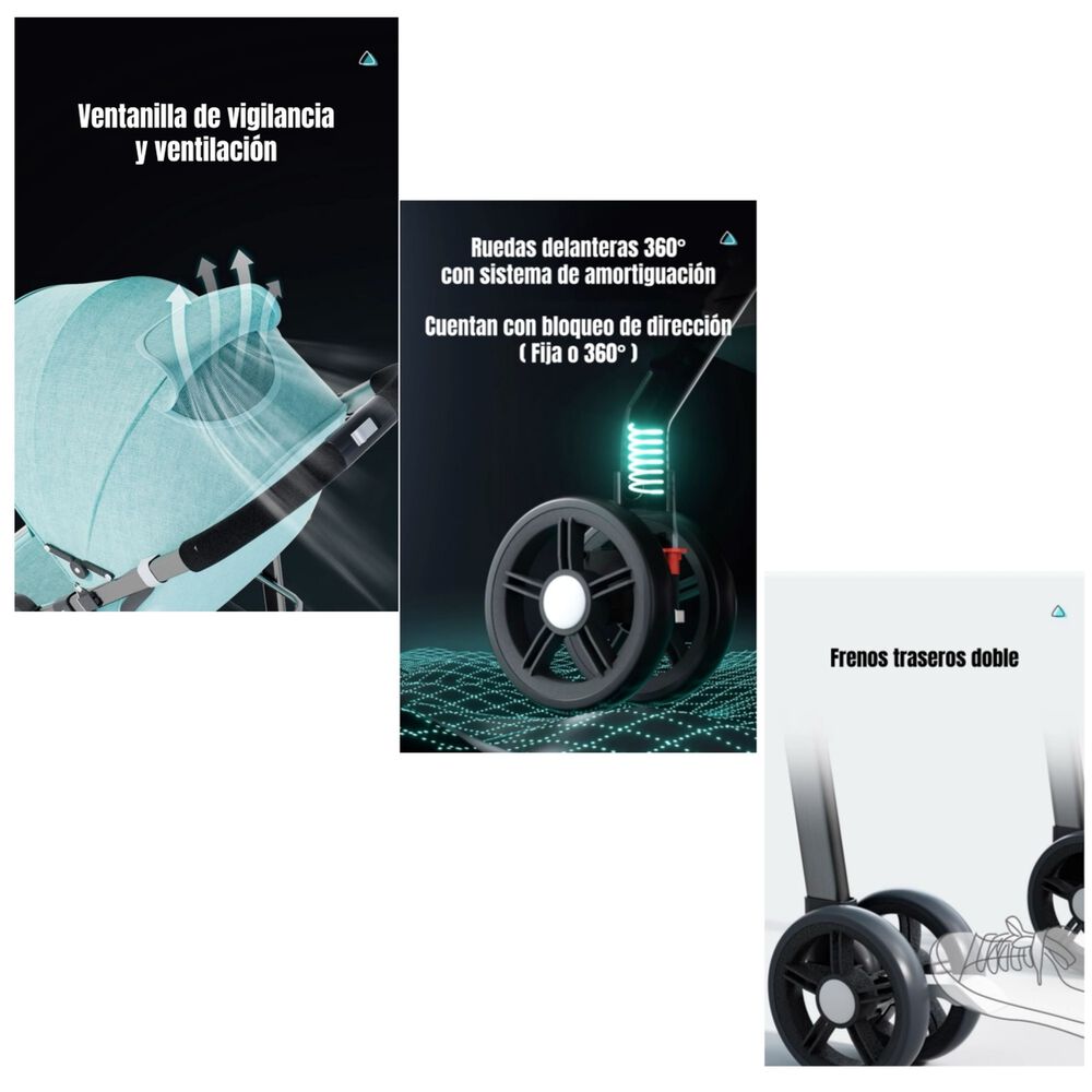 Coche De Paseo Reclinable Liviano Smart Negro Lubabycas image number 5.0