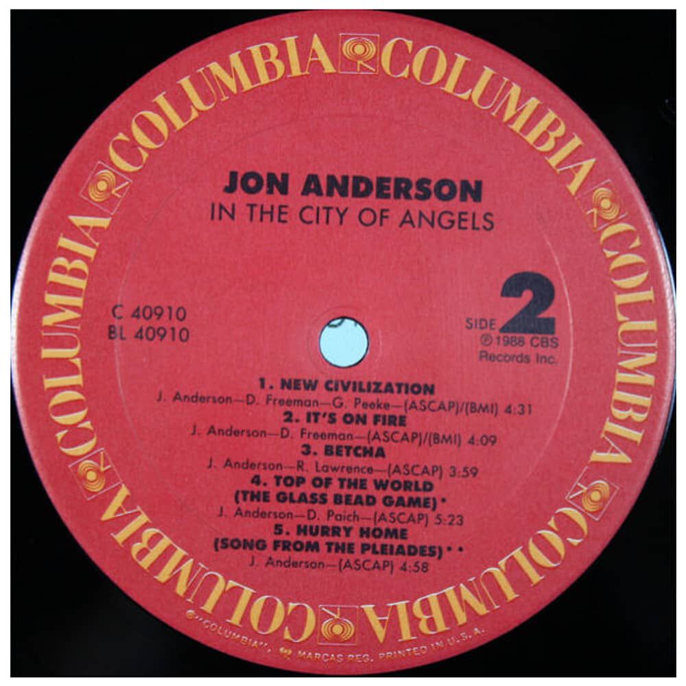 Jon Anderson - In The City Of Angels | Vinilo Usado image number 2.0