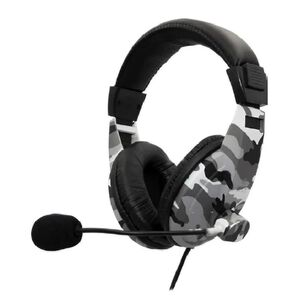 Audifonos Gamer Overear Jack 3.5mm Mimetizado Gris