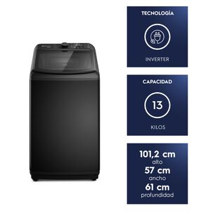 Lavadora Autom&aacute;tica 13kg Carga Superior Inverter Emtl13ib Negra