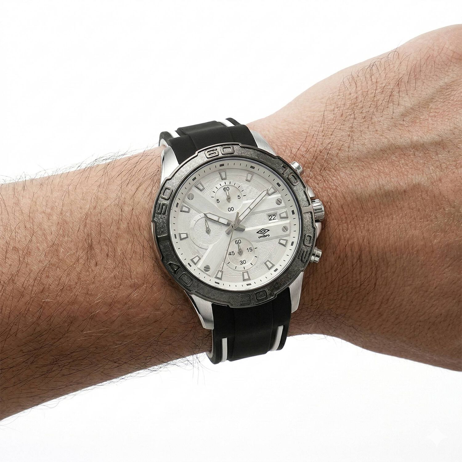 Reloj An&aacute;logo Hombre Umbro Plus Negro/blanco Umbp-1500-109 image number 3.0