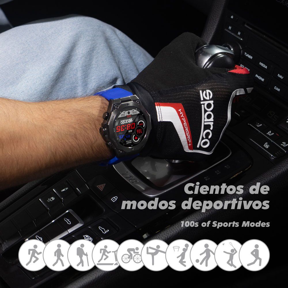 Reloj Inteligente Smartwatch Sparco Deportivo Ip67 Sp-ssw1 image number 1.0