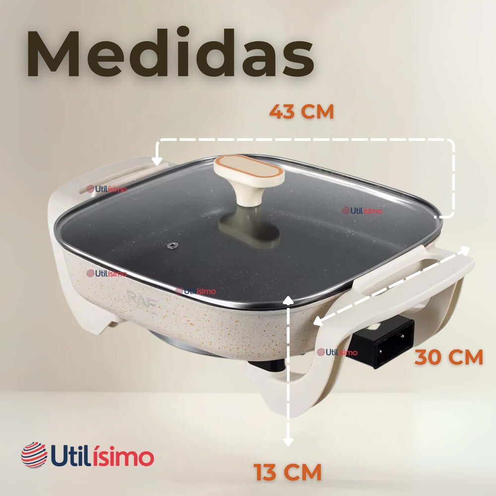 Sartén Eléctrico Antiadherente Multifuncional 5 Litros 1200w De Potencia image number 2.0