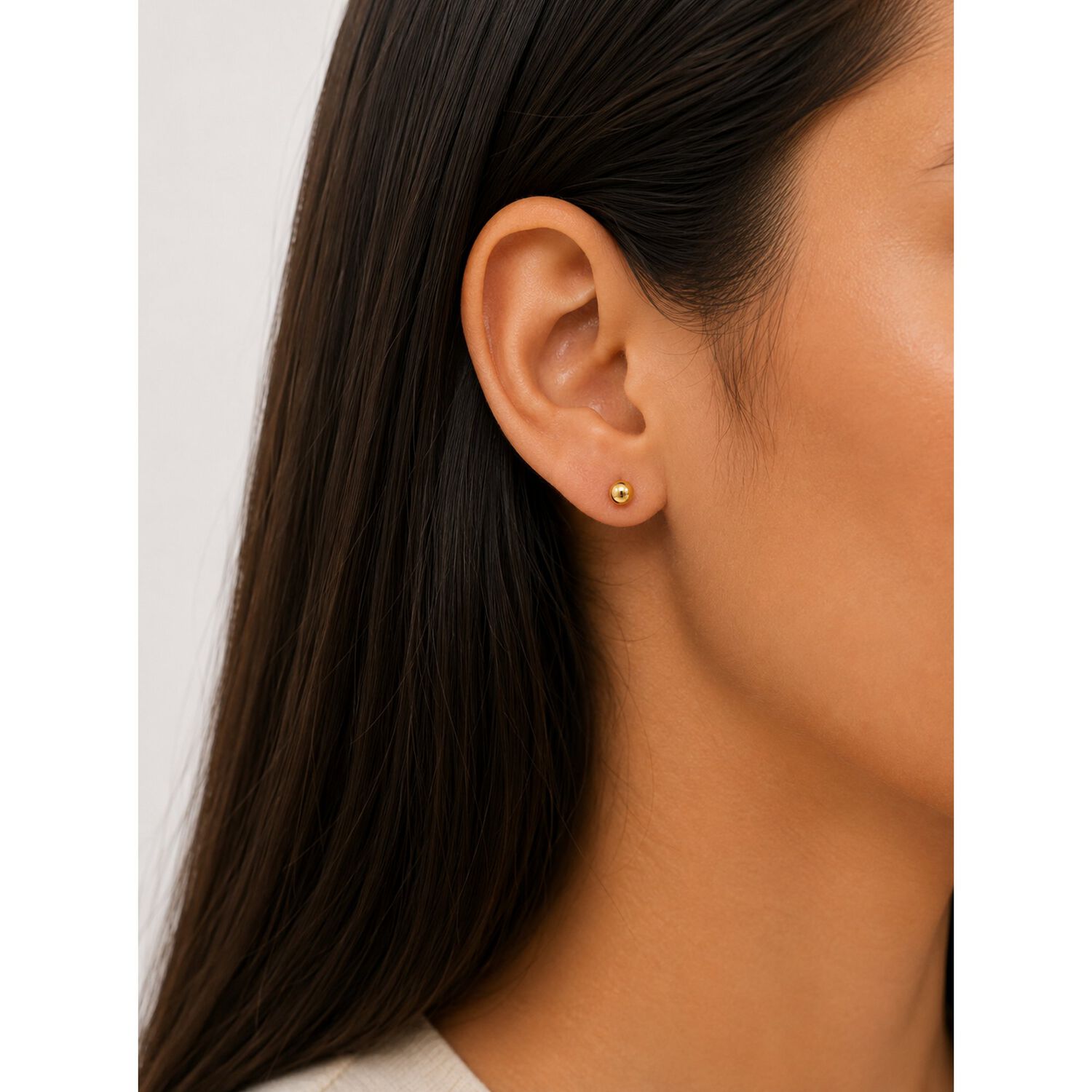 Aros Abridores Bolita 5mm N5 Oro 14k Beb&eacute; Hipoalerg&eacute;nico Dorado image number 4.0