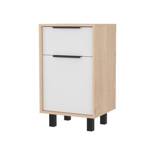 Velador 1 Caj&oacute;n 1 Puerta Fm-002a Caf&eacute; Claro