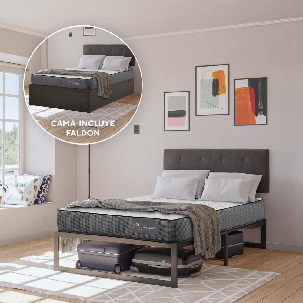 Cama Metálica Cic Iron Smart Anatomic / 1.5 Plazas / Base Normal image number 7.0